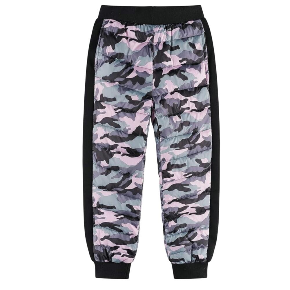 QLZ Snowpants Girls Size 10 Pink Camo Pockets Winter Layer New